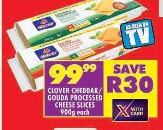Clover Cheddar/Gouda Processed Cheese Slices