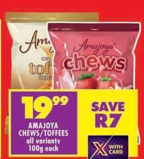 AMAJOYA CHEWS/TOFFEES