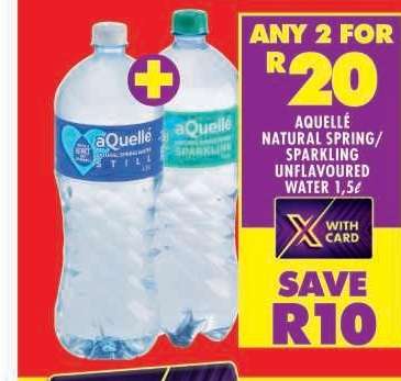 aQuellé Natural Spring/Sparkling Unflavoured Water 1,5ℓ