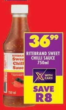 RITEBRAND SWEET CHILLI SAUCE 750ml