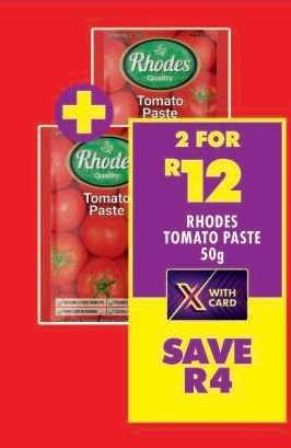 Rhodes Tomato Paste 50g