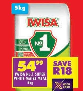 IWISA No.1 SUPER WHITE MAIZE MEAL 5kg