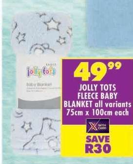 JOLLY TOTS FLEECE BABY BLANKET