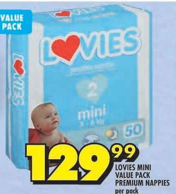 LOVIES MINI VALUE PACK PREMIUM NAPPIES