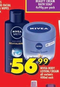NIVEA BODY LOTION/CREAM