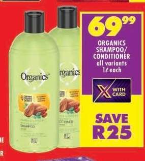 Organics Shampoo Conditioner