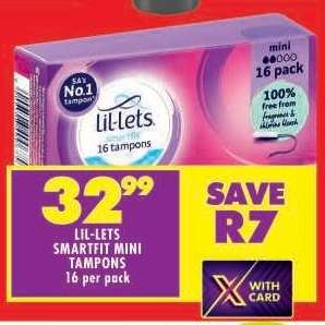 LIL-LETS SMARTFIT MINI TAMPONS