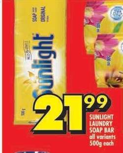 Sunlight Laundry Soap Bar