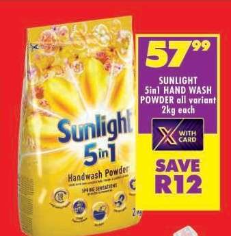 SUNLIGHT 5in1 HAND WASH POWDER all variant 2kg each