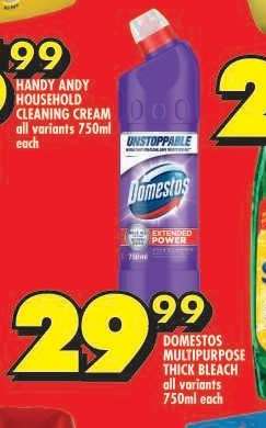 DOMESTOS MULTIPURPOSE THICK BLEACH