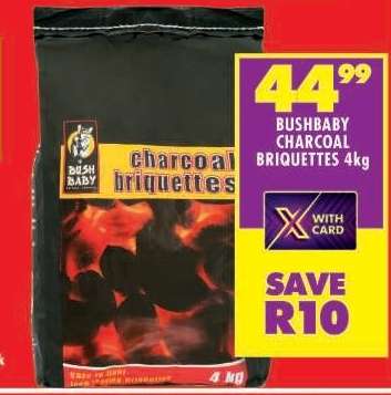 BUSHBABY CHARCOAL BRIQUETTES 4kg