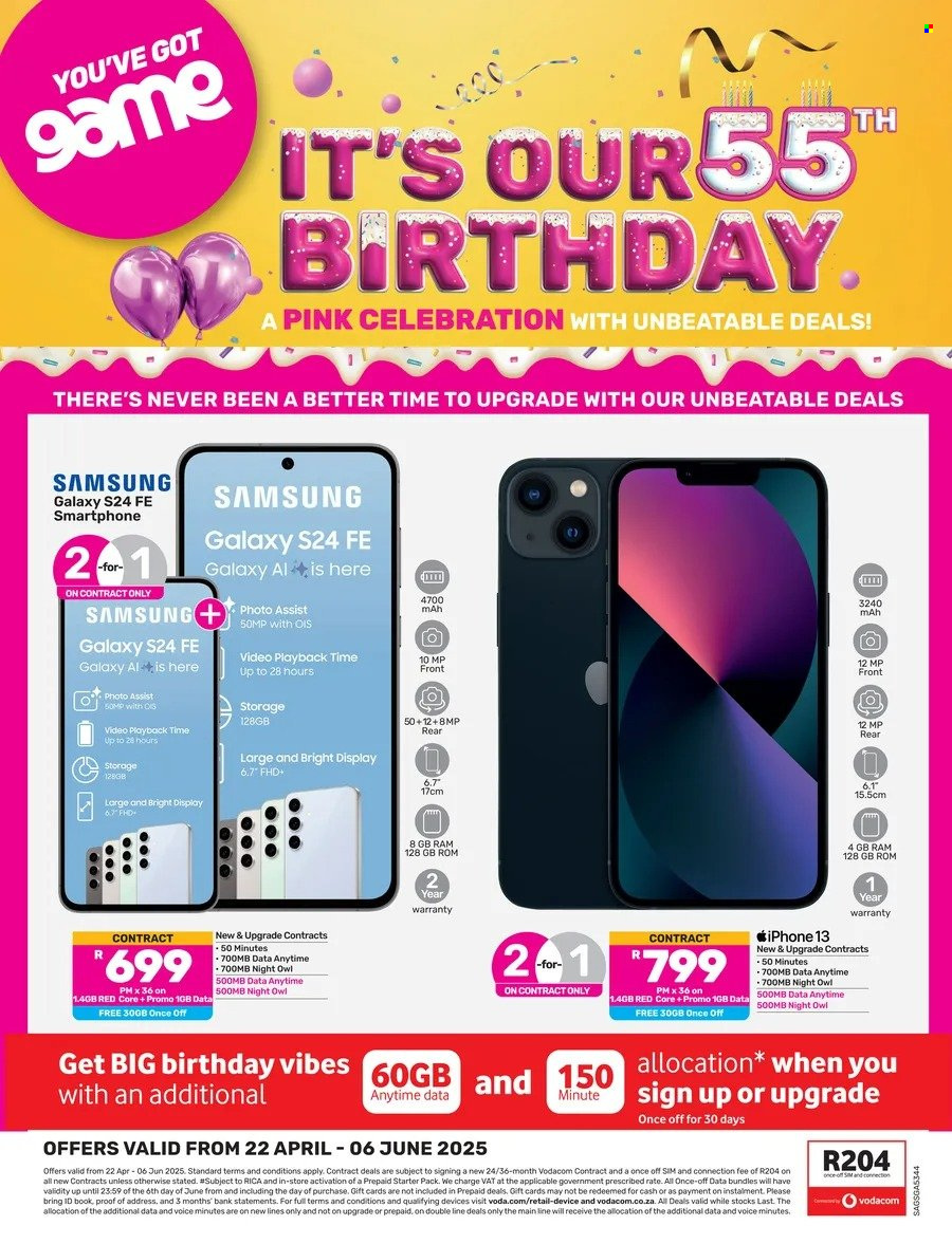 Game specials - 04.22.2025 - 06.06.2025. 