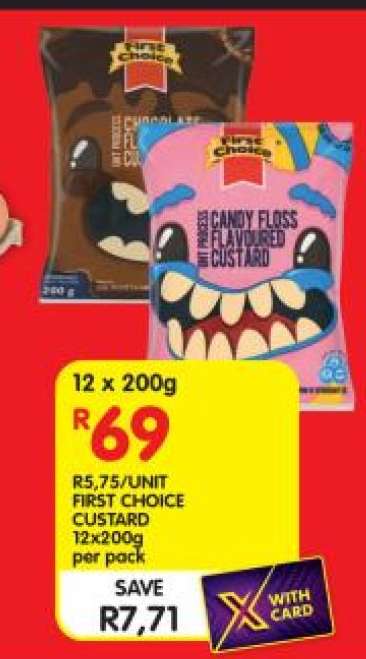FIRST CHOICE CUSTARD 12x200g