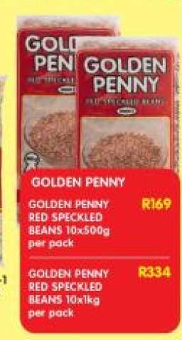 GOLDEN PENNY RED SPECKLED BEANS 10x500g