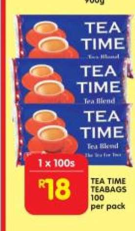 TEA TIME TEABAGS 100