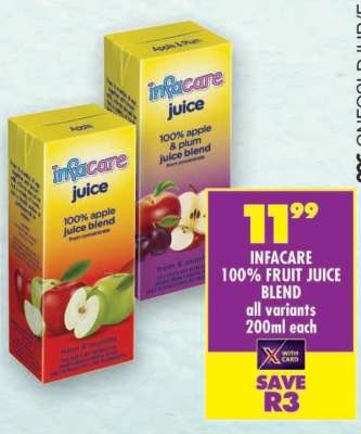 INFACARE 100% FRUIT JUICE BLEND