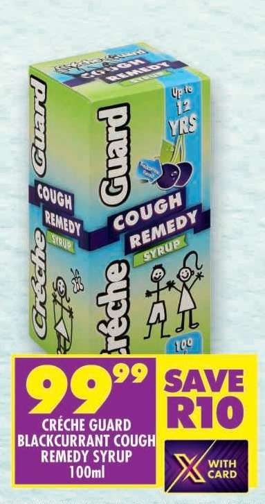 CRÉCHE GUARD BLACKCURRANT COUGH REMEDY SYRUP 100ml