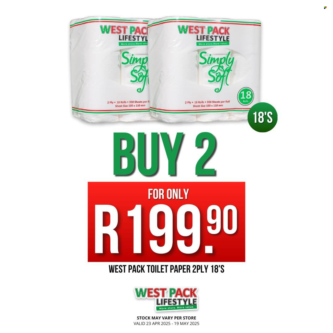 West Pack Lifestyle specials - 04.23.2025 - 05.19.2025. 