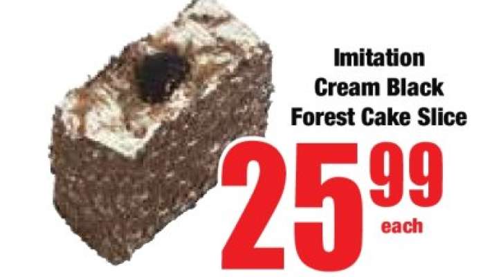 Imitation Cream Black Forest Cake Slice