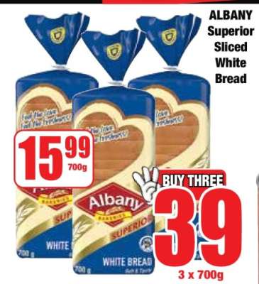ALBANY Superior Sliced White Bread