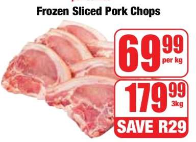 Frozen Sliced Pork Chops