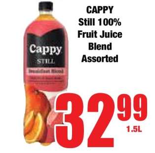 CAPPY Still 100% Fruit Juice Blend Assorted