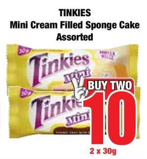 TINKIES Mini Cream Filled Sponge Cake Assorted