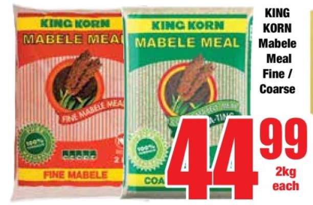 KING KORN Mabele Meal Fine / Coarse