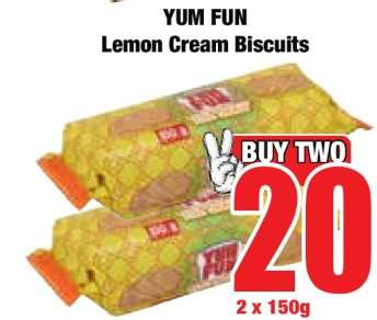 YUM FUN Lemon Cream Biscuits