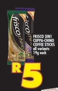 FRISCO 3IN1 CUPPA-CHINO COFFEE STICKS