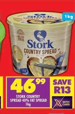 STORK COUNTRY SPREAD 40% FAT SPREAD 1kg