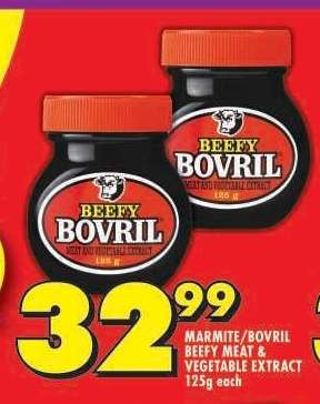 MARMITE/BOVRIL BEEFY MEAT & VEGETABLE EXTRACT 125g