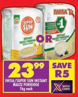 IWISA/SUPER SUN INSTANT MAIZE PORRIDGE