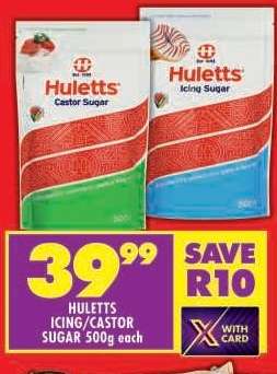 Huletts Icing/Castor Sugar 500g each
