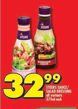 STEERS SAUCE/SALAD DRESSING