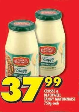 CROSSE & BLACKWELL TANGY MAYONNAISE