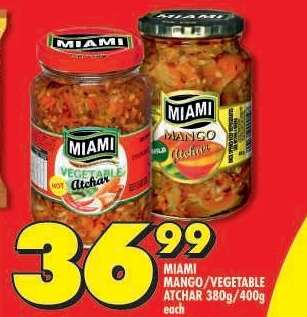 MIAMI MANGO/VEGETABLE ATCHAR 380g/400g