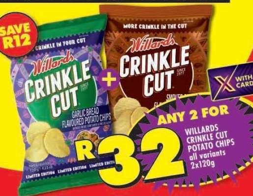 Willards Crinkle Cut Potato Chips