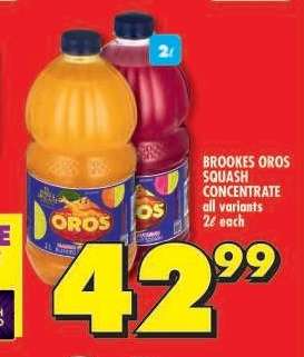 Brookes Oros Squash Concentrate
