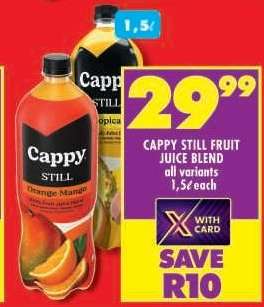 Cappy Still Fruit Juice Blend
