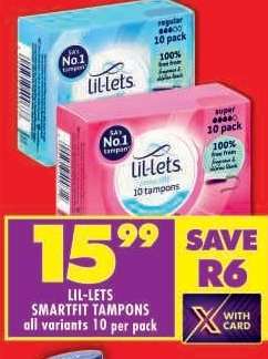 LIL-LETS SMARTFIT TAMPONS