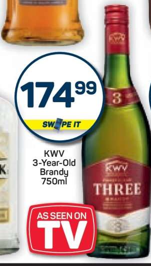 KWV 3-Year Old Brandy 750ml