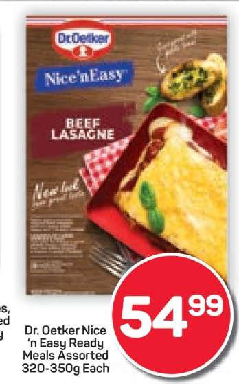 Dr. Oetker Nice 'n Easy Ready Meals Assorted