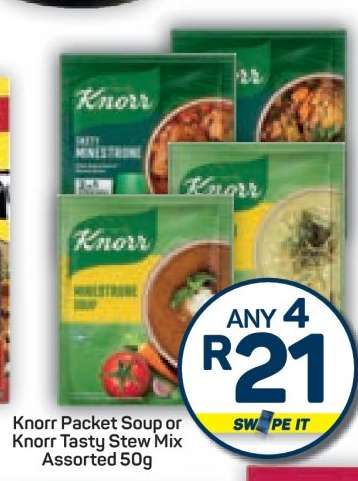 Knorr Packet Soup or Knorr Tasty Stew Mix