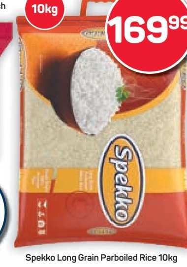 Spekko Long Grain Parboiled Rice 10kg