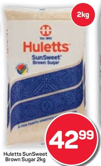 Huletts SunSweet
Brown Sugar 2kg
