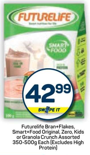 Futurelife Bran+Flakes, Smart+Food Original, Zero, Kids or Granola Crunch