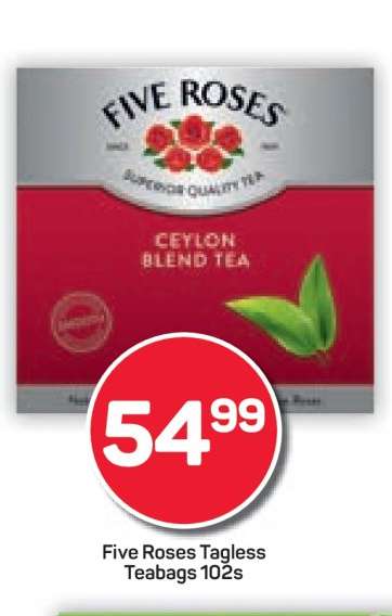 Five Roses Tagless
Teabags 102s