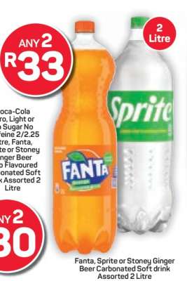 Fanta, Sprite or Stoney Ginger Beer