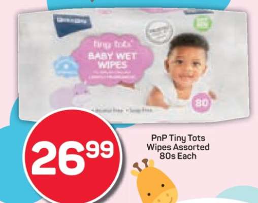 PnP Tiny Tots Wipes Assorted
